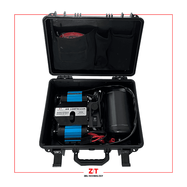 Compresor Doble XXL 12v - 200 psi - Tanque 4Lt